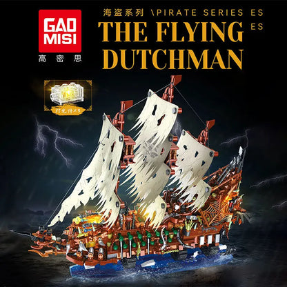 Flying Dutchman Pirate Ship Building Blocks Caribbean Pirate Ship Assembly Toys Boys and Children DIY Models New Year Gifts