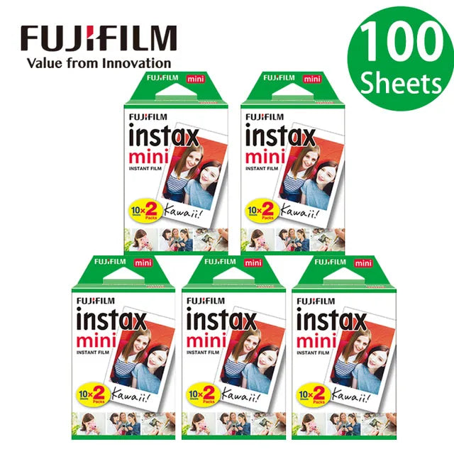 Fujifilm Instax Mini Film White 10 20 40 60 80 100 Sheets For FUJI Instant Photo Camera Mini 12/11 9 8 7 70 90 Film Camera