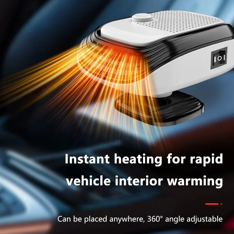 360° Rotation Winter Fast Car Heater 12V/24V Car Heater Fan Large Blowing Area Adjustable Wind Speed Windshield Defogging 2026