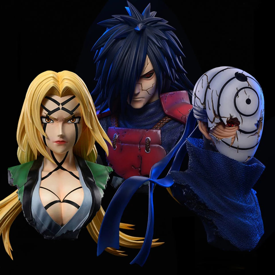 8.5-9cm Anime figure Uchiha Madara  Uchiha Obito Tsunade Figure GK PVC Statue Model Collectible Toys Gifts