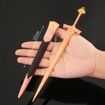 Mini Dark Moon Sword Keychain ER Game Peripherals Ranni Hand of Malenia Moonveil Sword Model Key Ring llavero Gift Toys