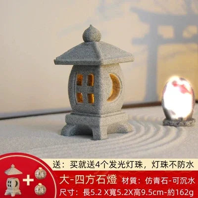 Landscape Decoration Fish Tank Micro Landscape Zen Style Ancient Style Japanese Stone Lantern Sand Table  Mini Decoration