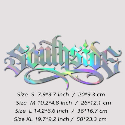 Southside High-Quality Waterproof Car Decal Unique Font Personalized Auto Sticker for Vehicle Decoration