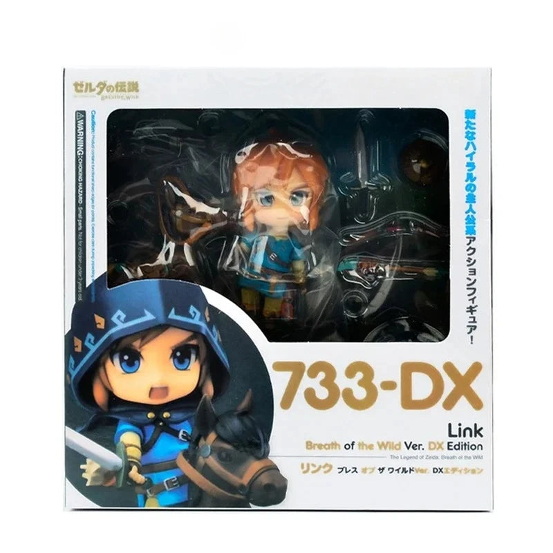 1212 DX The Legend of Zelda:Breath Wild Zelda Action Figure 733  Link Anime Model Doll Toy PVC Cute Poseable Gift China Version