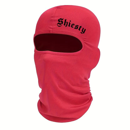 Smiling face print Balaclava face mask, summer cool neck cover, motorcycle skiing scarf, unisex