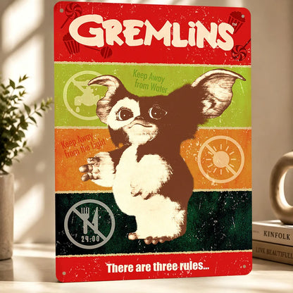Gremlins Aluminum Posters Customized Metal Tin Sign Vintage Premium Dramatic Screen Scene Wall Art For Film Fans And Theaters