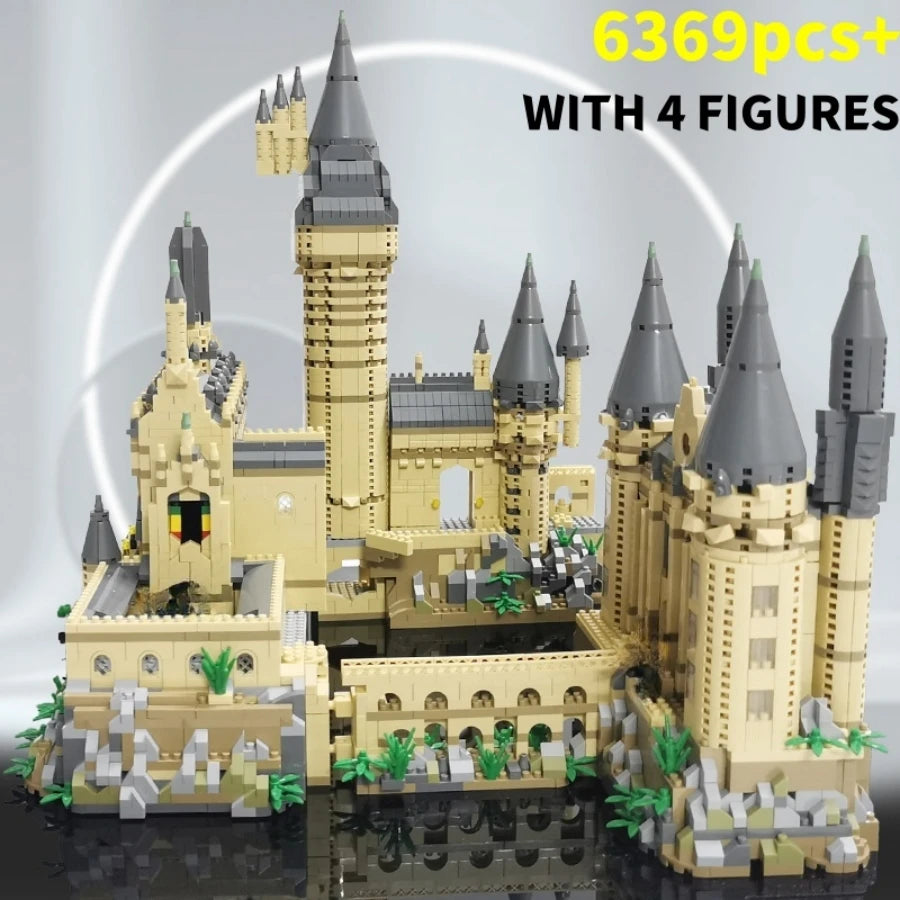 2025 DIY Creative Medieval Magic Movie Castle School   Micro Bricks Architecture Palace Model Birthday Christmas Halloween gifts