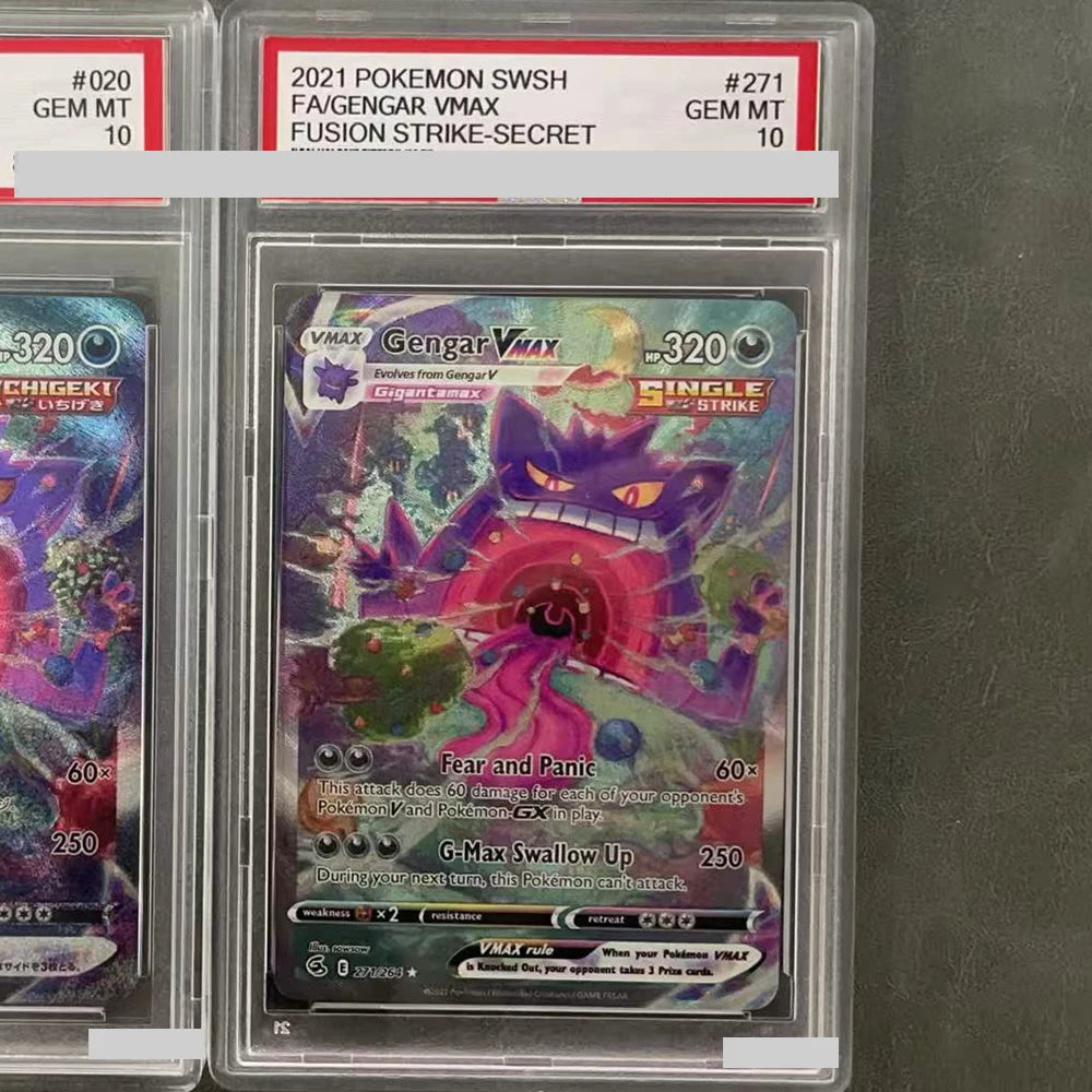 Gengar Vmax Swsh Fusion Strike Secret #271/264  2021 DIY Proxy PTCG Collection Card PTCG Graded Card GEM MT 10 Holographic Label