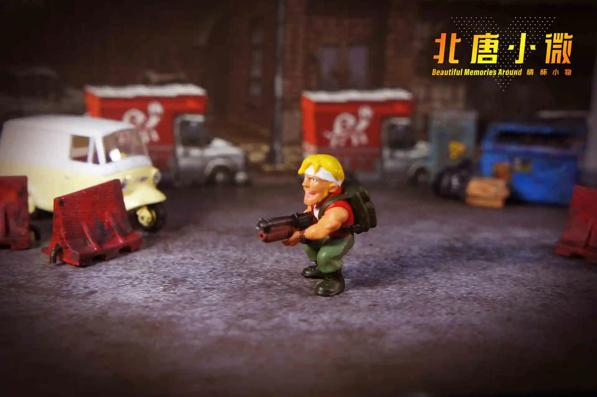 1:64 Metal Slug Genuine Tide Play Figure Snk Hand-Made Heavy Machine Gun Flame Shot Gun Doll Tank Enemy Soldier