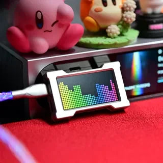 HMLAB ZNEO Gaming USB Hub - 2-to-3 Port, Independent Power, 8K Hz, With Screen, Trendy For Gaming Ambience Desk Setup Gifts