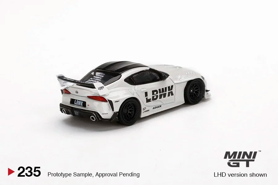 1:64 out-of-print wide-body version LBWORKS  GR Bull Devil Supra China Limited Edition 235 alloy die-cast car model, boys' toy