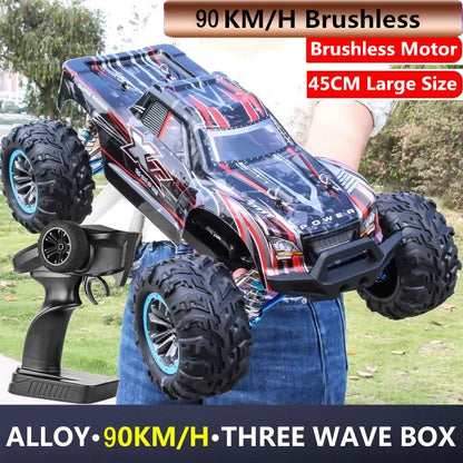 Large 90KM/H Speed Brushless RC Racing Car 2.4G RC Desert car Off Load Climbing Vehical Shock Absorber Waterproof  RC Car Gifts