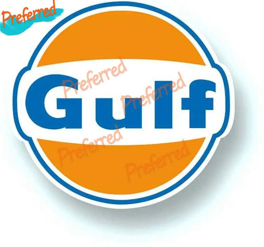 Gulf Gas Engine Oil Gulf with Flag Vinyl Decal Sticker Waterproof Tonkin Gulf Yacht Club Sticker Decal Racing Pinup Art