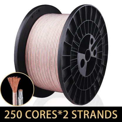 DIY HIFI Oxygen-Free Pure Copper Speaker Cable OFC Audio Wire for Car Home Theater KTV DJ-Car Audio Speaker Wire