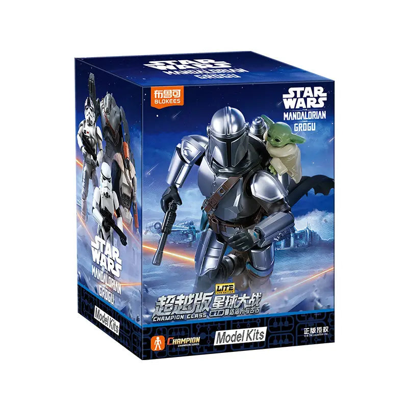 BLOKEES Star Wars Series Brick Figures Beyond Edition The Mandalorian and Grogu Imperial Stormtrooper Assembled Model Toy Gift