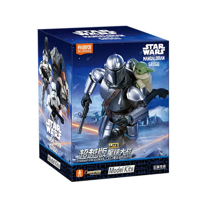 BLOKEES Star Wars Series Brick Figures Beyond Edition The Mandalorian and Grogu Imperial Stormtrooper Assembled Model Toy Gift