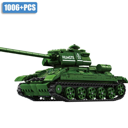 Military WW2 MOC Leopard 2A7 Army Main Battle Tank Soldiers Building Blocks Bricks M1 T90M Tank Set For Gifts