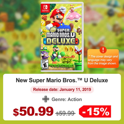 Super Mario Nintendo Switch Games Mario Bros Wonder Kart 8 RPG Mario Strikers Odyssey 3D World Fury U Deluxe Party Superstars