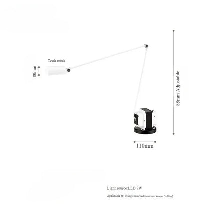 Modern Italian Design Floor Lamp Simple Retro Style Living Room Study Adjustable Swing Arm Reading Table Lamp Home Decor LED