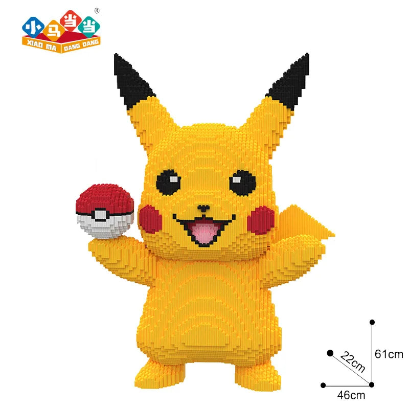 Pokemon Gengar Building Block Bulbasaur Charmander 3D Model Assembly Connection Mini Brick Figure Toys for Home Decora