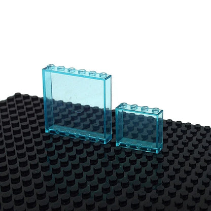 DIY Building Block 10pcs Door Window Frame Wall City 1x6x5 1*4x3 Glass Transparent Panel House Parts MOC Bricks 59350 59349 Toy