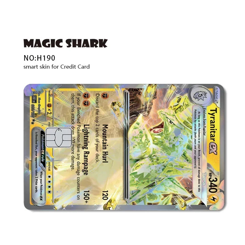 Charizard Gyarados Venusaur Blastoise Mewtwo Squirtle Snorlax Holographic Laser Credit Debit Card Film Skin Sticker