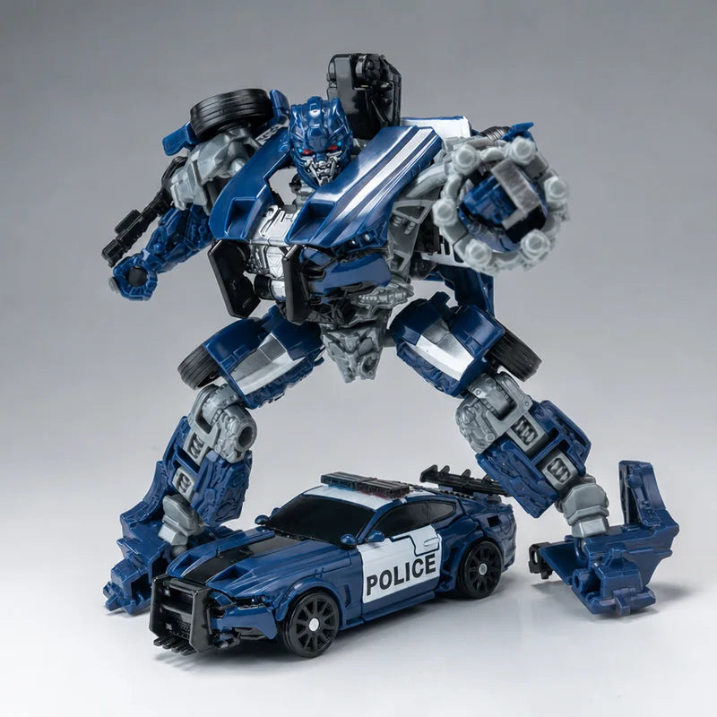 New Transformable Robot FD02 Barricade Action Figure Movie Version Deformation Police Car Robot Model Toy Desktop Ornament Gift