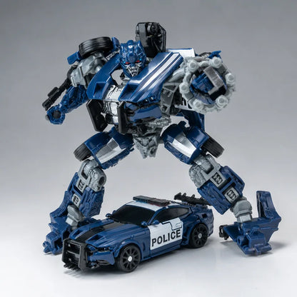 New Transformable Robot FD02 Barricade Action Figure Movie Version Deformation Police Car Robot Model Toy Desktop Ornament Gift