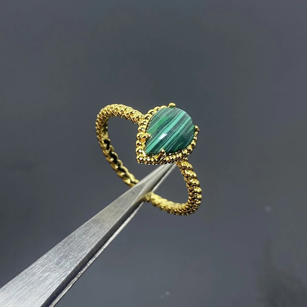 MESSITOK S925 Sterling Silver High-Quality Luxury Jewelry, Agate Stone Droplet Shaped Women's Love Ring. Exquisite Birthday Gift