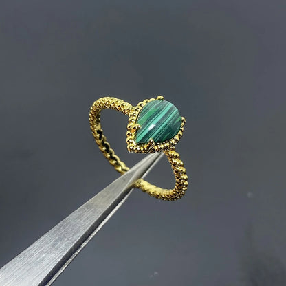 MESSITOK S925 Sterling Silver High-Quality Luxury Jewelry, Agate Stone Droplet Shaped Women's Love Ring. Exquisite Birthday Gift