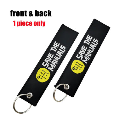 Fujiwara Tofu Embroidery Keyring Car Keychain JDM Key Tag Lanyard Refit Gift Red Sun Racing Team Auto Motorcycle Accessories