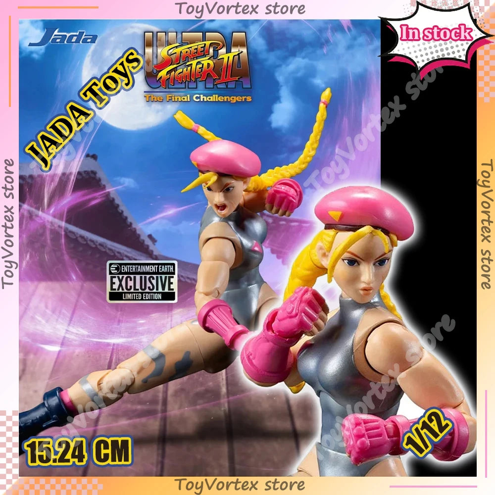 24 Hour Shipping 1/12 JADA Toys Ultra Street Fighter II Cammy Player 2 Action Figure Statue JADA Model Collection Doll Toy Gifts