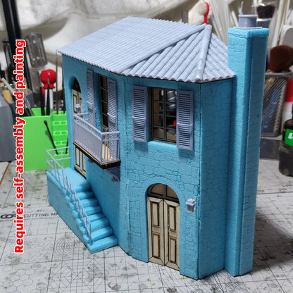 1/35 Scale Model Kit Self‑Assembly Miniature Architectural Building European Tuscan Country House Architecture Diorama Scenery