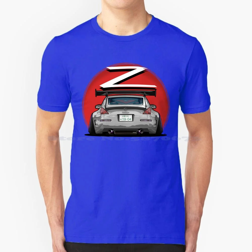 Nismo Fairlady 350z Z33 Gray 100% Cotton Hoodie 350z Nismo Z33 Midnight Blue Car Graphic Osmancetinyapici Gtr Power