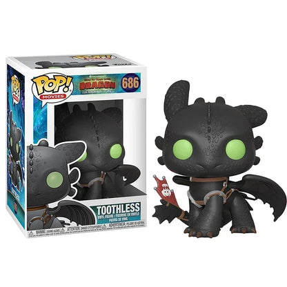Funko Pop How to Train Your Dragon Toothless #100 #686 Light Fury #687 Action Figure Toys Collection Dolls Gifts for Children