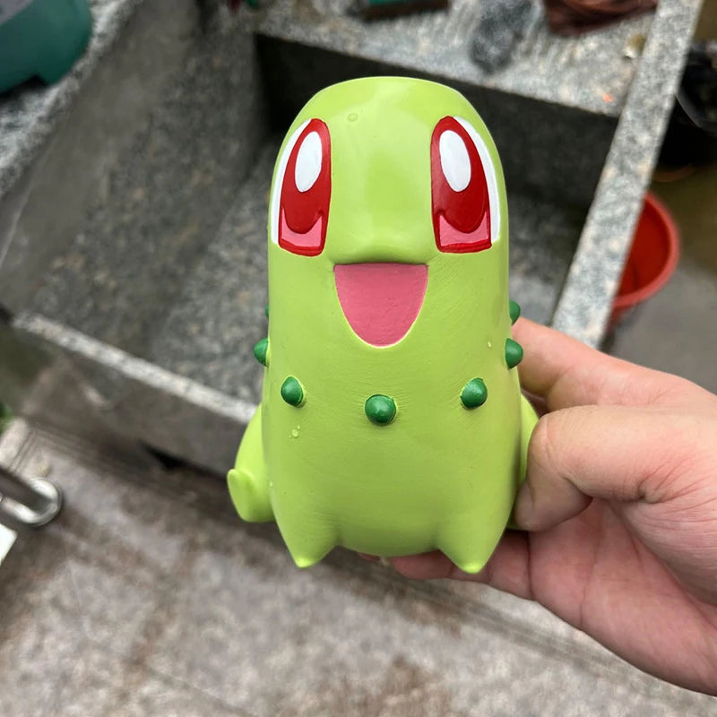 Kawaii Pokemon Chikorita Planter Pot Cartoon Water Culture Flower Pot Desktop Succulent Vase Home Office Decor Fans Perfect Gift