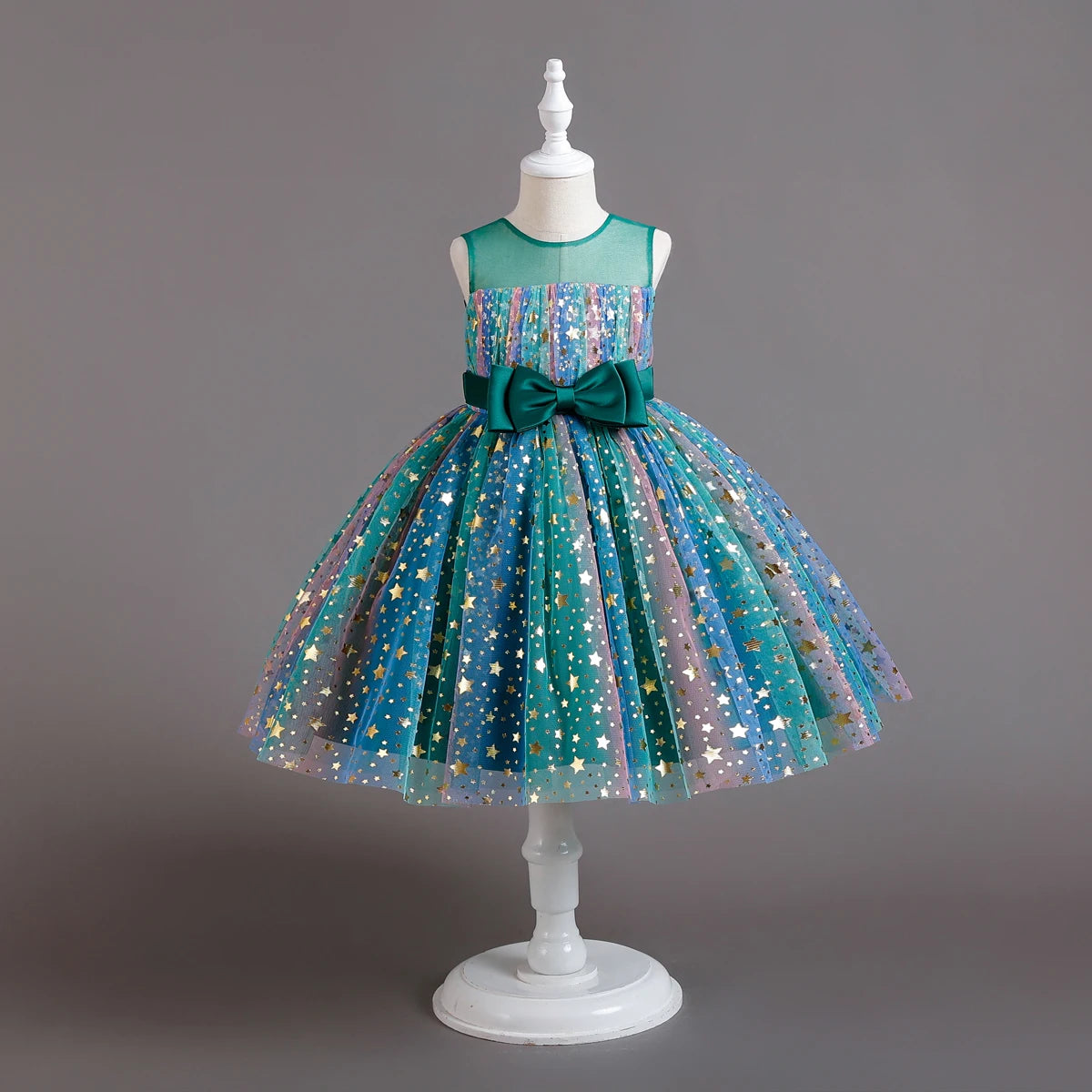 1-10 Years Baby Girl Clothing Rainbow Sequins Dress For Christmas Halloween Brithday Party Kid Girl Wedding Princess Dresses
