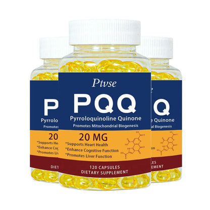 PQQ Supplement 20 mg - Pyrroloquinoline Quinone - Promotes Mitochondrial Biogenesis -Supports Heart & Brain Health -120 Capsules