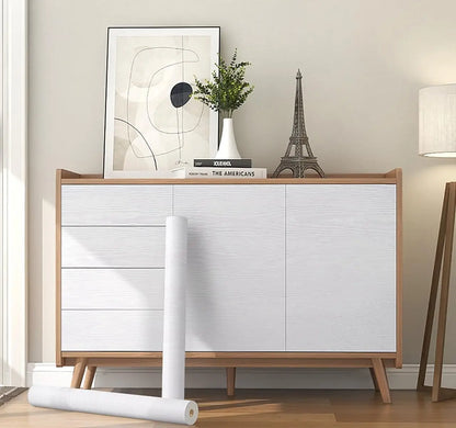 Adhesive Wallpaper Roll with 5Meters Waterproof Wood Grain Sticker Wardrobe Cabinet Desktop Door Furniture Renovation Stickers