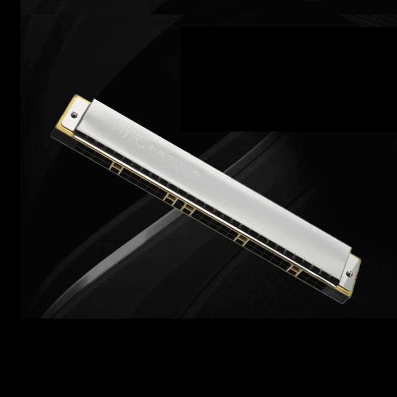 Guoguang 24-Hole 28-Hole Polyphonic Harmonica in C Key for Adults, Beginners, and Students, Entry-Level Performance Instrument, Commemorative Harmonica, Wide-Range Harmonica