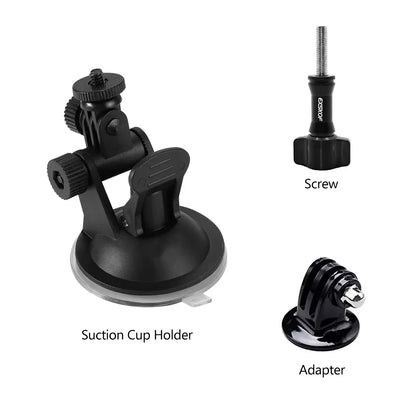 Tri-angle Suction Cup Mount Car Holder for Gopro Hero 13 12 11 10 9 8 Insta360 SJCAM AKASO DJI Osmo Action 6 5 PRO 4 Nano Camera