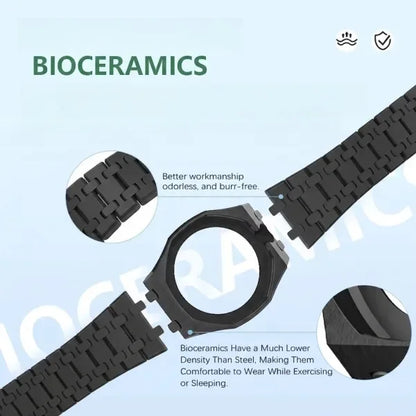 Bioceramic Bracelet Royal Pop Strap for swatch ,ceramic belt case,40mm Sport Wristband adapter