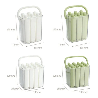 Food Grade Silicone Ice Pop Mold Ice Tray With Lid Handle Diy Juice Coffee Easy Release DIY Popsicle Jelly Frozen Dessert Making