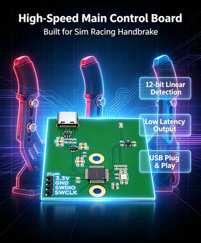 Hall Effect Sim Racing Handbrake Linear USB PC Drift Brake for ETS2 Assetto Corsa Compatible with SimRuito Paddock