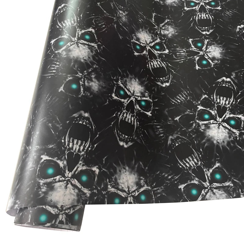 Premium Graffiti Skull Sticker Vinyl Wrap Film Roll Self Adhesive Decal Car Wrapping Foil with Air Release Bubble