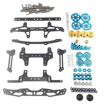 1SET Tamiya Four-Wheel Drive Vehicle VZ Chassis Modification Kit - Advanced Off-Road Lightweight Upgrade Accessories DIY 4WD