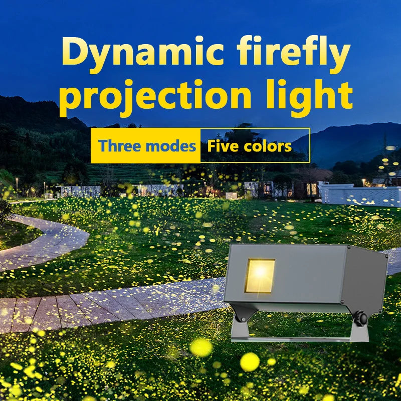 Dynamic Firefly Starry Sky Laser Projection Light Outdoor Atmosphere Light Scenic Park Lawn Lighting Waterproof Laser Light