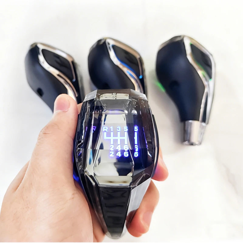 Crystal Shift Knob LED Seven Colors Suitable for 8-10-12MM Diameter 5-Speed/6-Speed Suitable for Toyota/Lexus/Mitsubishi/Honda