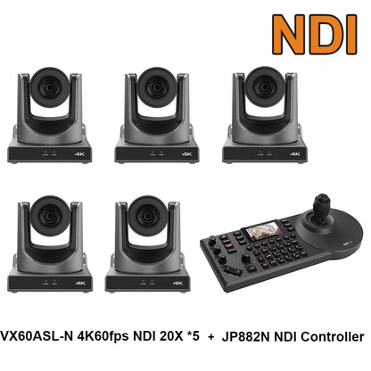 4k60fps NDI POE PTZ Camera 20X Zoom Live Streaming Camera and 1pc NDI PTZ Camera Controller for Video Conference 1-10pcs