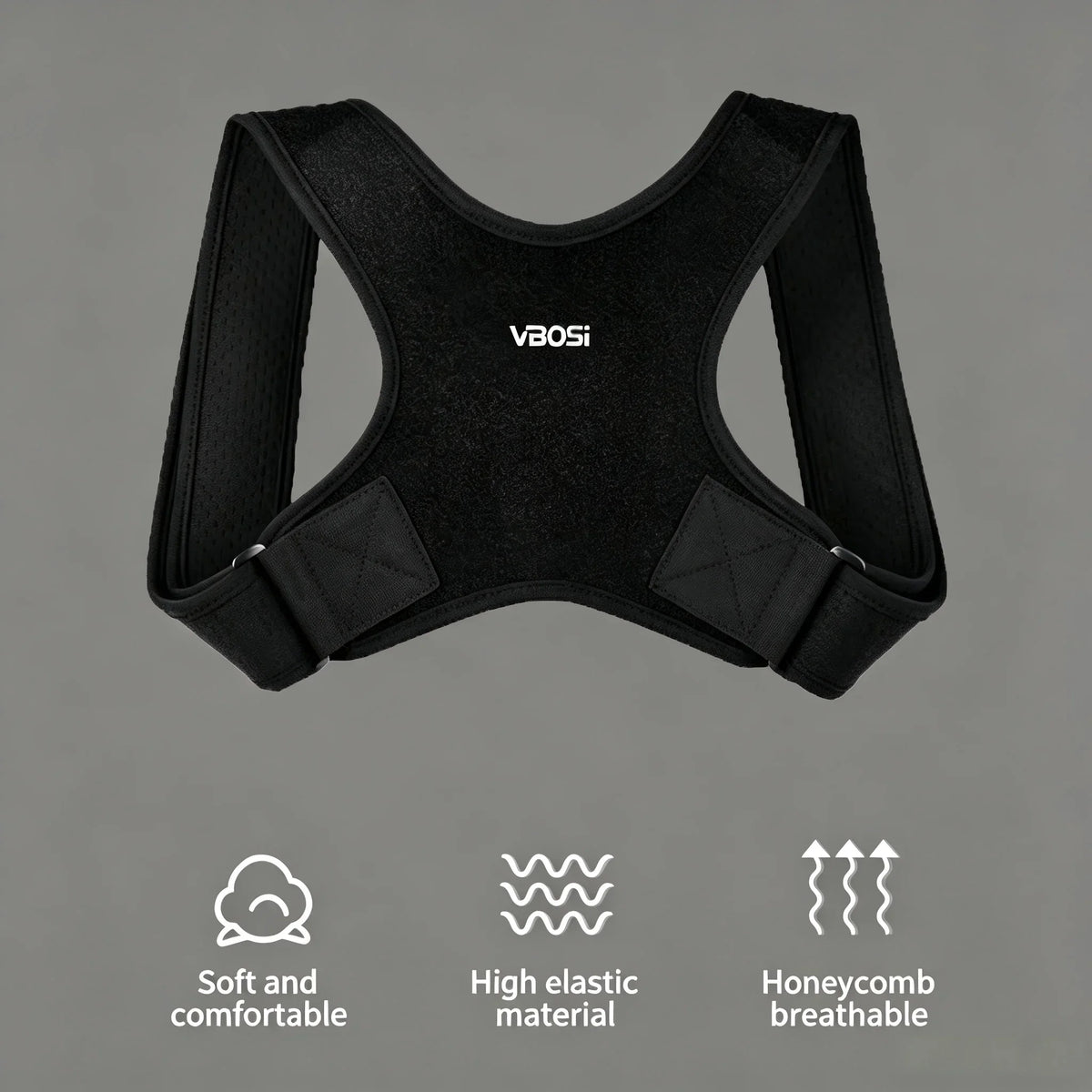 VBOSI Invisible Posture Corrector for Men Women Adjustable Breathable Back Brace Shoulder Support Straightener for Hunchback Cor